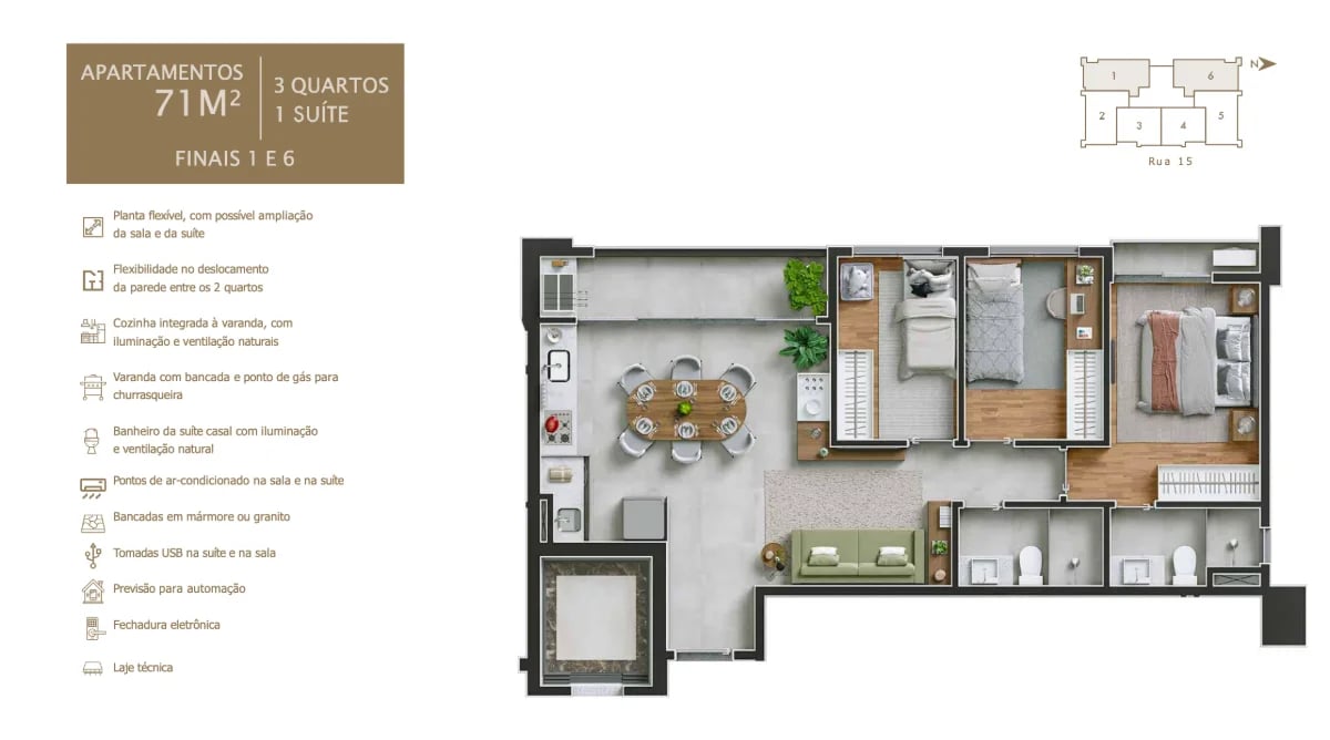 Apartamento à Venda no Setor Oeste - Imagem 1