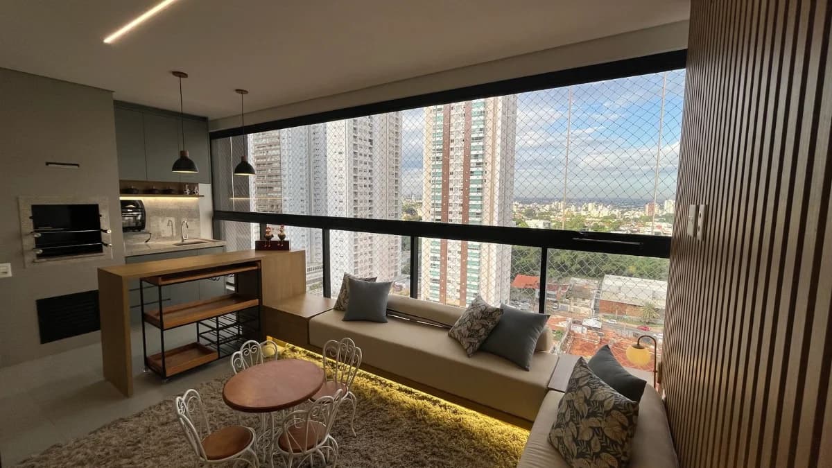 Fachada do Apartamento com Armários no Finest Bueno | 4 quartos e 160m²