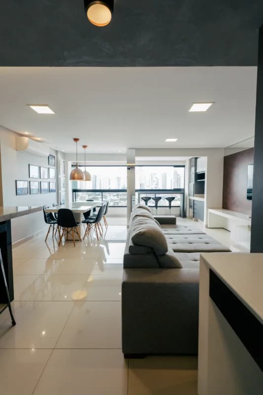 Fachada do Apartamento Mobiliado no Lourenço Residence | 115m² e 3 Suítes | Setor Oeste