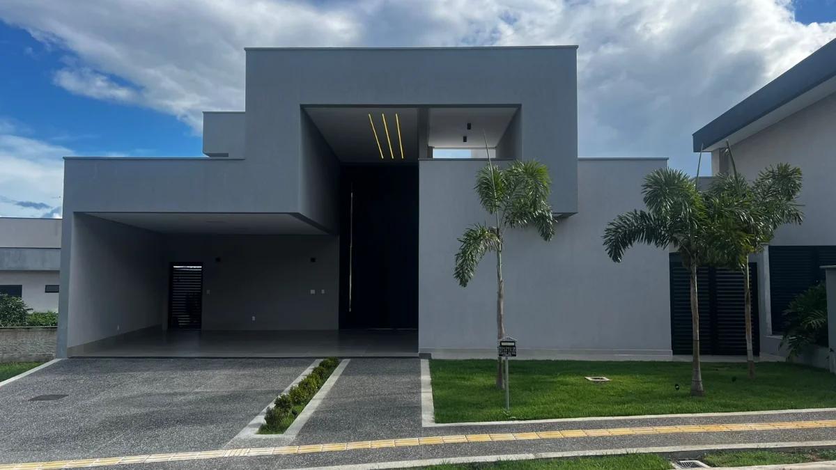 Fachada do Casa em Condomínio Fechado em Goiânia: Luxo e Segurança no Portal do Sol Garden