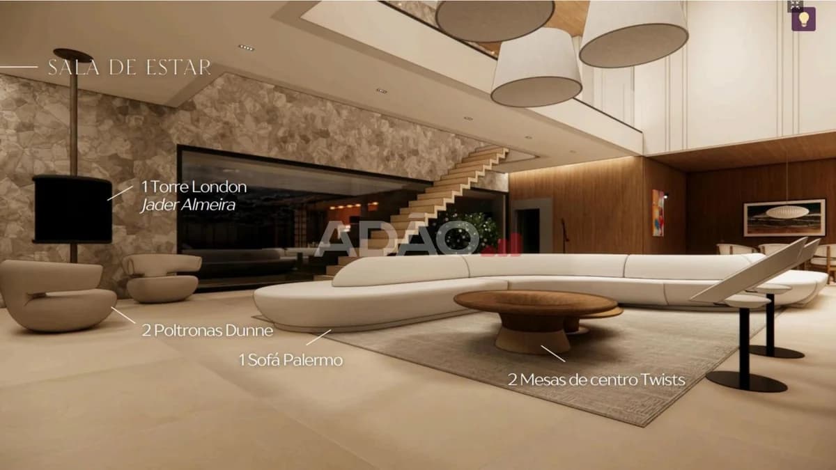 Fachada do Casa Alto Padrão Mobiliada no Condomínio Plateau d'Or | 500m²