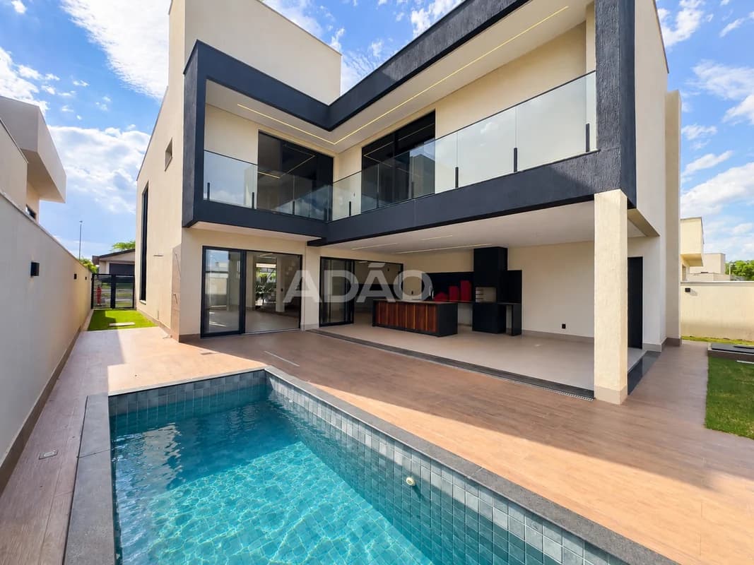 Fachada do Sobrado no Portal do Sol Green | 320m² | 3 Suítes | Piscina