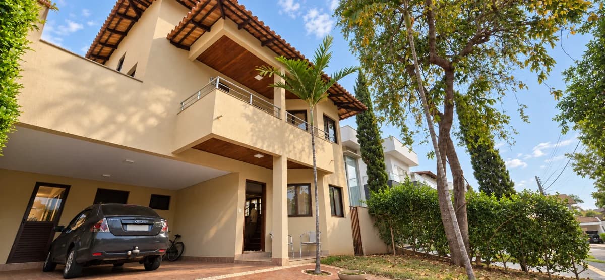 Fachada do Casa no Portal do Sol I | 250m² | 3 Quartos | Goiânia | Varanda Gourmet