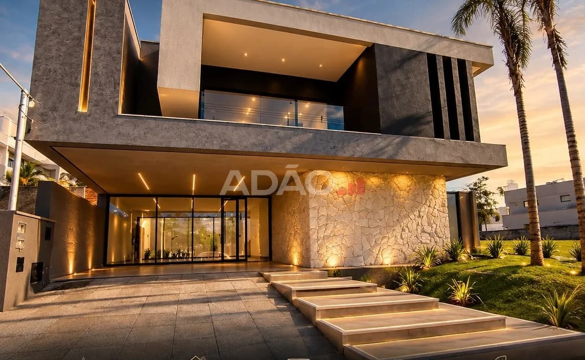 Fachada do Casa no Jardins Capri | 261m² | 4 Suítes | Vista para a Mata