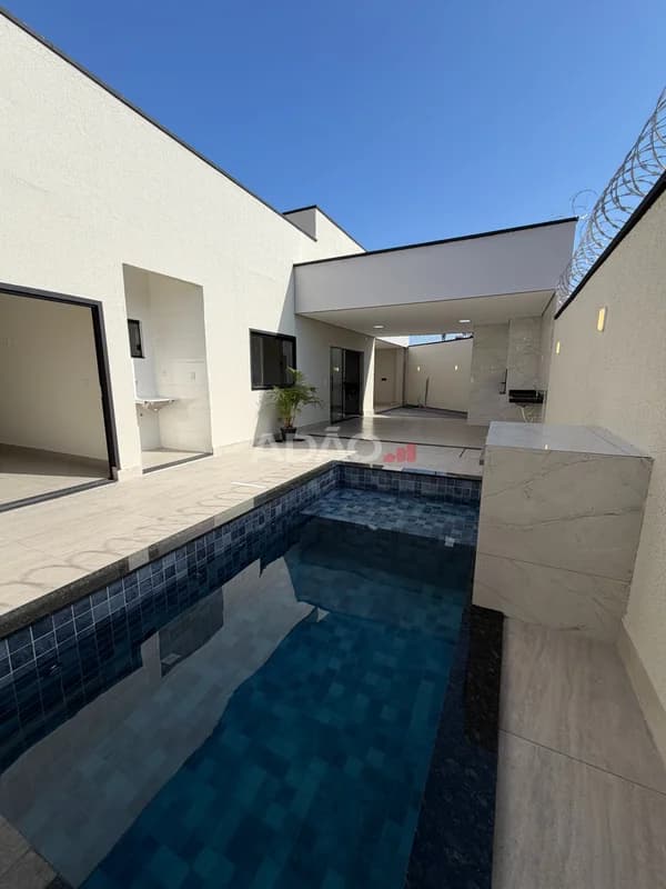Fachada do Casa no Bairro das Indústrias, Senador Canedo | 151m² | 3 Quartos | Piscina