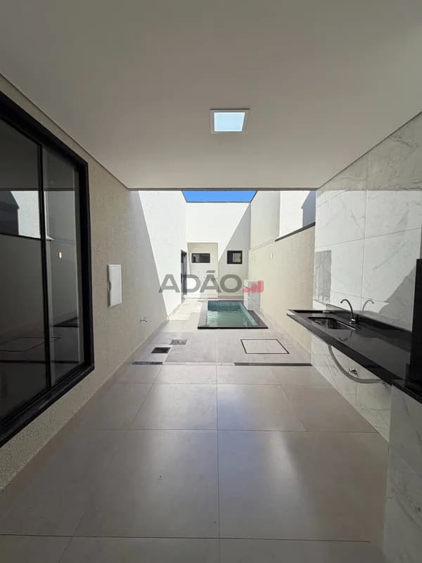 Fachada do Casa no Bairro das Indústrias, Senador Canedo | 146m² | 3 Quartos | Piscina