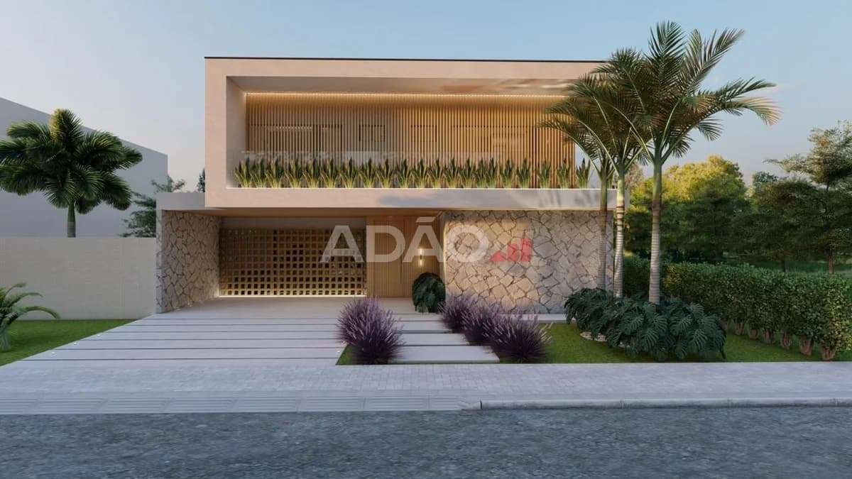 Fachada do Casa 5 Suítes no Jardins França | 368 m², Mobiliada e com Piscina
