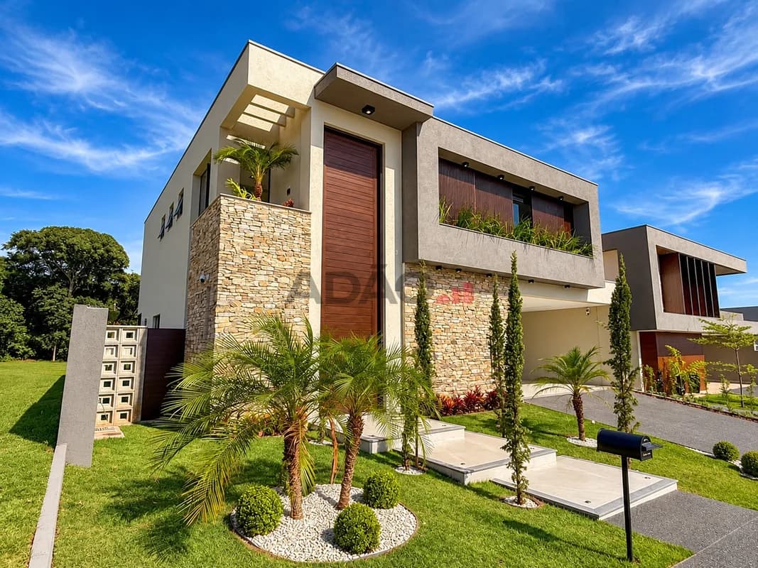 Fachada do Sobrado no Jardins França | 321 m², 4 Suítes, Elevador e Piscina Aquecida