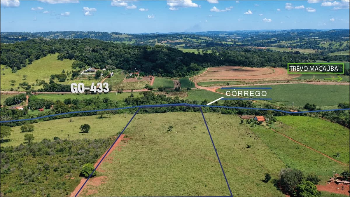 Fachada do Chácara com 1 Alqueire com água e escritura na região Macaúba | Próximo a Nerópolis