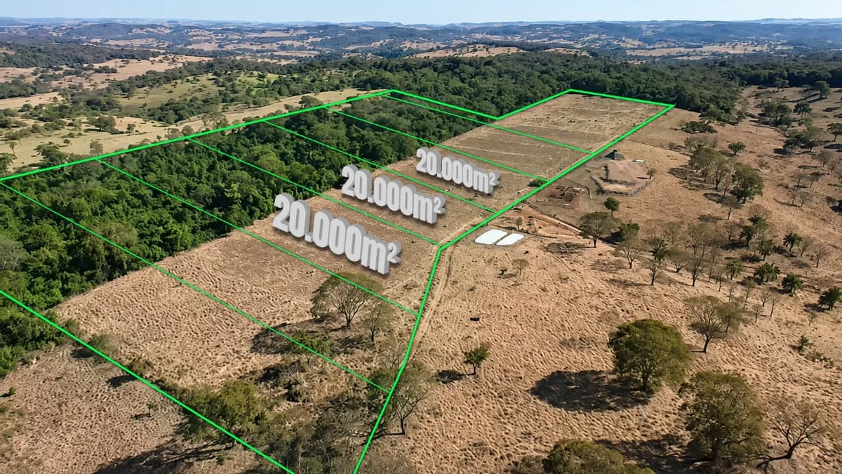 Fachada do Gleba Rural em Nerópolis | A partir de 20.000m² | Topografia Plana | Documentada