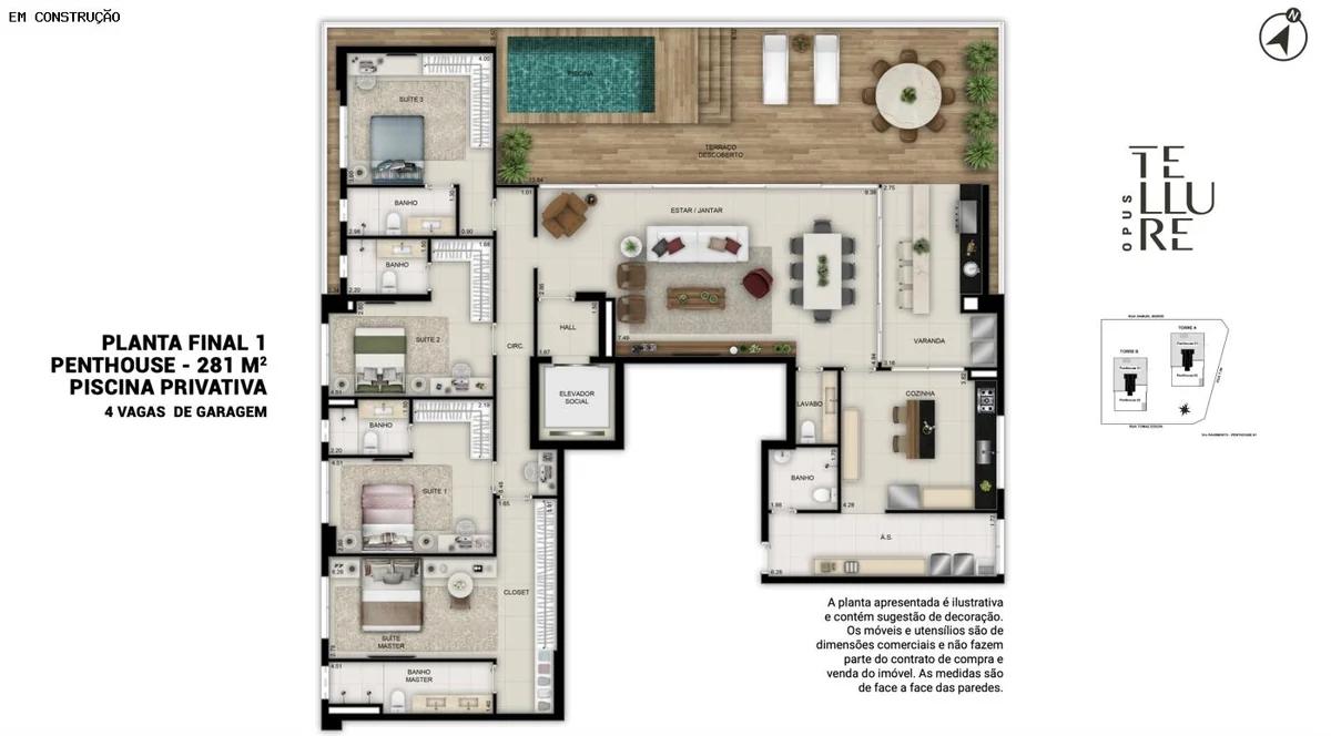 Fachada do Cobertura para Venda em Goiânia no Setor Serrinha - Opus Tellure