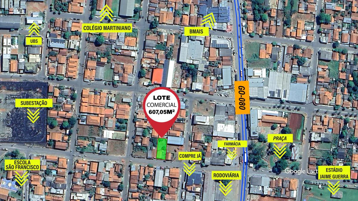 Fachada do Lote Comercial próximo a Rodoviária em Nerópolis