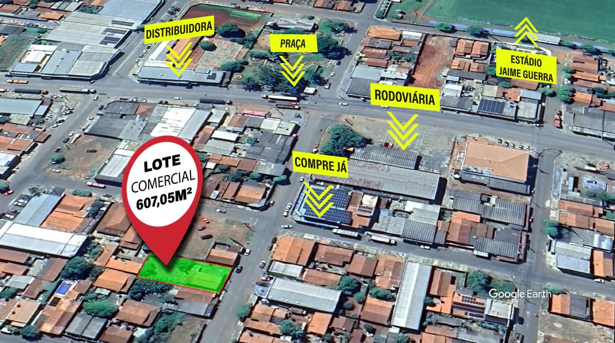 Fachada do Lote Comercial próximo a Rodoviária em Nerópolis